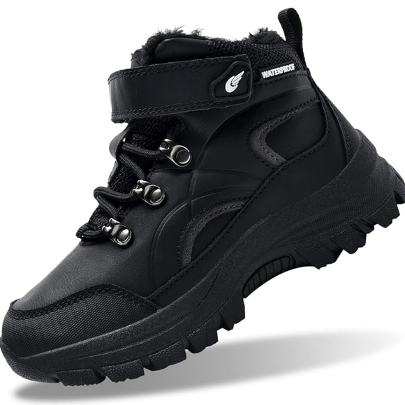 ephiza Boys Winter Warm Hiking Snow Boots Outdoor Insulated Fur Lined - Picture 2 of 10